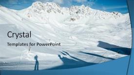  Presentation with winter border - Theme featuring border state tyrol europe great background and a sky blue colored foreground