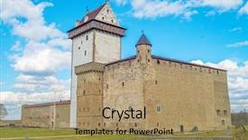  Presentation with century 21 thinkers - Cool new slides with border town - herman narva castle facade narva backdrop and a coral colored foreground