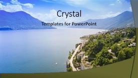  Presentation with lake sebu philippines - Theme having border town - view of brissago overlooking lake background and a light blue colored foreground