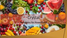  Presentation with berries - Beautiful slide set featuring border watermelon - still life of various fruits backdrop and a red colored foreground