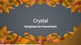  Presentation with animation - Presentation theme having nature animation - digital composite of autumn leaves background and a gray colored foreground