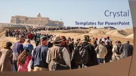  Presentation with christian road - PPT layouts having border-with-jordan-israel-january background and a sky blue colored foreground
