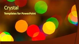  Presentation with blurred bokeh - Audience pleasing PPT theme consisting of backdrop circle borders - abstract blurred photography bokeh backdrop and a tawny brown colored foreground