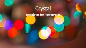  Presentation with blurred bokeh - PPT theme featuring backdrop circle borders - abstract blurred photography bokeh background and a tawny brown colored foreground