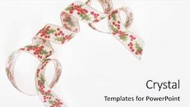  Presentation with holly - Audience pleasing presentation consisting of borders accents - holly accent ribbon backdrop and a white colored foreground