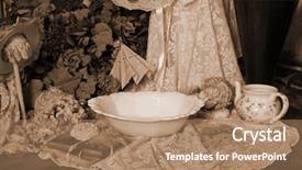  Presentation with victorian - Amazing presentation design having borders accents - victorian style photography background insert backdrop and a coral colored foreground