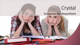  Presentation with pornographic nude women - Cool new theme with bore student - young women sick of studying backdrop and a  colored foreground