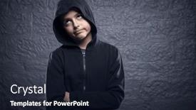  Presentation with attitude - Presentation theme with bored-and-fed-up-unhappy background and a wine colored foreground