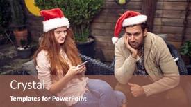  Presentation with behavior - Theme with bored-caucasian-guy-in-company background and a coral colored foreground