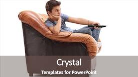  Presentation with film television media - Beautiful theme featuring bored little kid changing channels backdrop and a  colored foreground