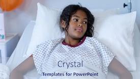  Presentation with hospital bed - Beautiful PPT layouts featuring bored-sick-mixed-race-girl backdrop and a  colored foreground