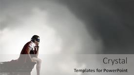  Presentation with super girl - PPT layouts featuring bored-super-girl background and a light gray colored foreground