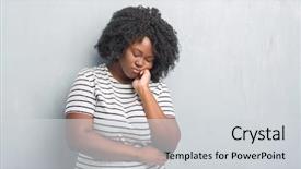  Presentation with african american wedding - Presentation featuring boredom - young african american plus size background and a light gray colored foreground