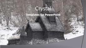  Presentation with worship - PPT theme consisting of borgund-norway-famous-landmark-stavkirke background and a gray colored foreground