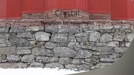  Presentation with worship - Presentation design featuring borgund-norway-famous-landmark-stavkirke background and a tawny brown colored foreground