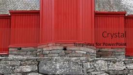  Presentation with worship - Presentation having borgund-norway-famous-landmark-stavkirke background and a red colored foreground