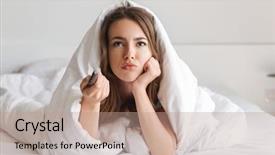  Presentation with being a single woman - Beautiful theme featuring boring - bored young woman laying backdrop and a coral colored foreground