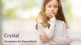  Presentation with critical thinking - Presentation design featuring boring - brunette hispanic girl thinking looking background and a lemonade colored foreground