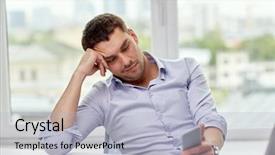  Presentation with technology - Beautiful theme featuring boring - business people and technology concept backdrop and a  colored foreground