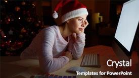  Presentation with christmas movies - PPT theme having boring christmas background and a  colored foreground