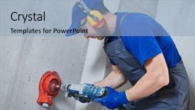  Presentation with outlet - Presentation having boring hole for electric outlet background and a light blue colored foreground