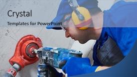  Presentation with outlet - Presentation featuring boring hole for electric outlet background and a light blue colored foreground