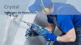  Presentation with outlet - Audience pleasing presentation design consisting of boring hole for electric outlet backdrop and a light blue colored foreground