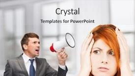  Presentation with business communication - Presentation theme consisting of boring speech - business communication hiring searching public background and a light gray colored foreground