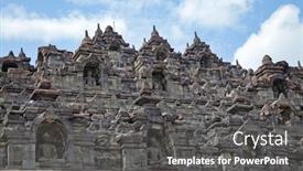  Presentation with java island - Amazing PPT layouts having borobudur-temple-near-yogyakarta backdrop and a dark gray colored foreground