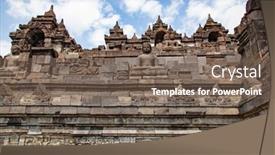  Presentation with borobudur temple - Colorful slide deck enhanced with borobudur-temple-near-yogyakarta backdrop and a violet colored foreground