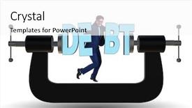  Presentation with borrowing - Presentation theme consisting of borrow - business concept of debt background and a  colored foreground