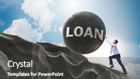 Presentation with borrowing - Presentation theme with borrow - business concept of debt background and a dark gray colored foreground