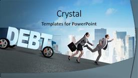  Presentation with borrowing - Beautiful PPT theme featuring borrow - business concept of debt backdrop and a light blue colored foreground