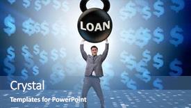  Presentation with borrowing - Theme consisting of borrow - business concept of debt background and a teal colored foreground