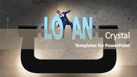  Presentation with borrowing - Theme with borrow - business concept of debt background and a  colored foreground
