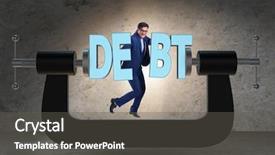  Presentation with borrowing - Beautiful PPT theme featuring borrow - business concept of debt backdrop and a  colored foreground