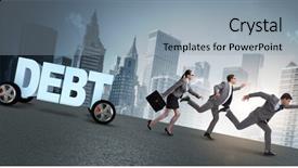  Presentation with borrowing - PPT theme enhanced with borrow - business concept of debt background and a light blue colored foreground