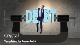  Presentation with borrowing - Beautiful presentation theme featuring borrow - business concept of debt backdrop and a  colored foreground