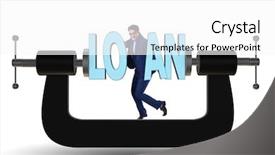  Presentation with borrowing - Colorful presentation theme enhanced with borrow - business concept of debt backdrop and a  colored foreground