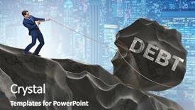  Presentation with borrowing - Beautiful presentation featuring borrow - business concept of debt backdrop and a dark gray colored foreground