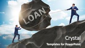  Presentation with borrowing - Slides consisting of borrow - business concept of debt background and a dark gray colored foreground