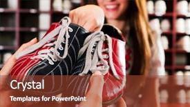  Presentation with entertainment - PPT theme consisting of borrow some shoes for bowling background and a tawny brown colored foreground