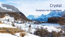  Presentation with switzerland - Cool new PPT theme with bos-cha is a hamlet backdrop and a sky blue colored foreground