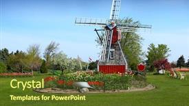  Presentation with windmill - Amazing presentation having bosch - windmill in beautiful garden backdrop and a  colored foreground