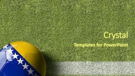  Presentation with base ball field - Slide set consisting of bosnia and herzegovina ball background and a  colored foreground