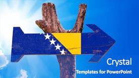  Presentation with bosnia - Slides with bosnia and herzegovina flag wooden background and a  colored foreground