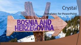  Presentation with bosnia - Colorful slides enhanced with bosnia and herzegovina wooden sign backdrop and a  colored foreground