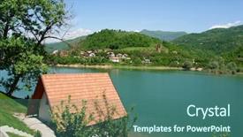  Presentation with bosnia - Presentation theme consisting of bosnia herzegovina - landscape view taken background and a  colored foreground