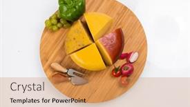  Presentation with container - Slide deck featuring bosnian-traditional-cheese-served background and a coral colored foreground