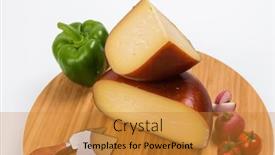  Presentation with container - PPT layouts enhanced with bosnian-traditional-cheese-served background and a gold colored foreground